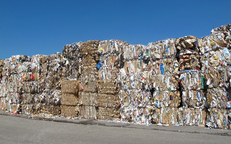 Waste paper recycling outlet