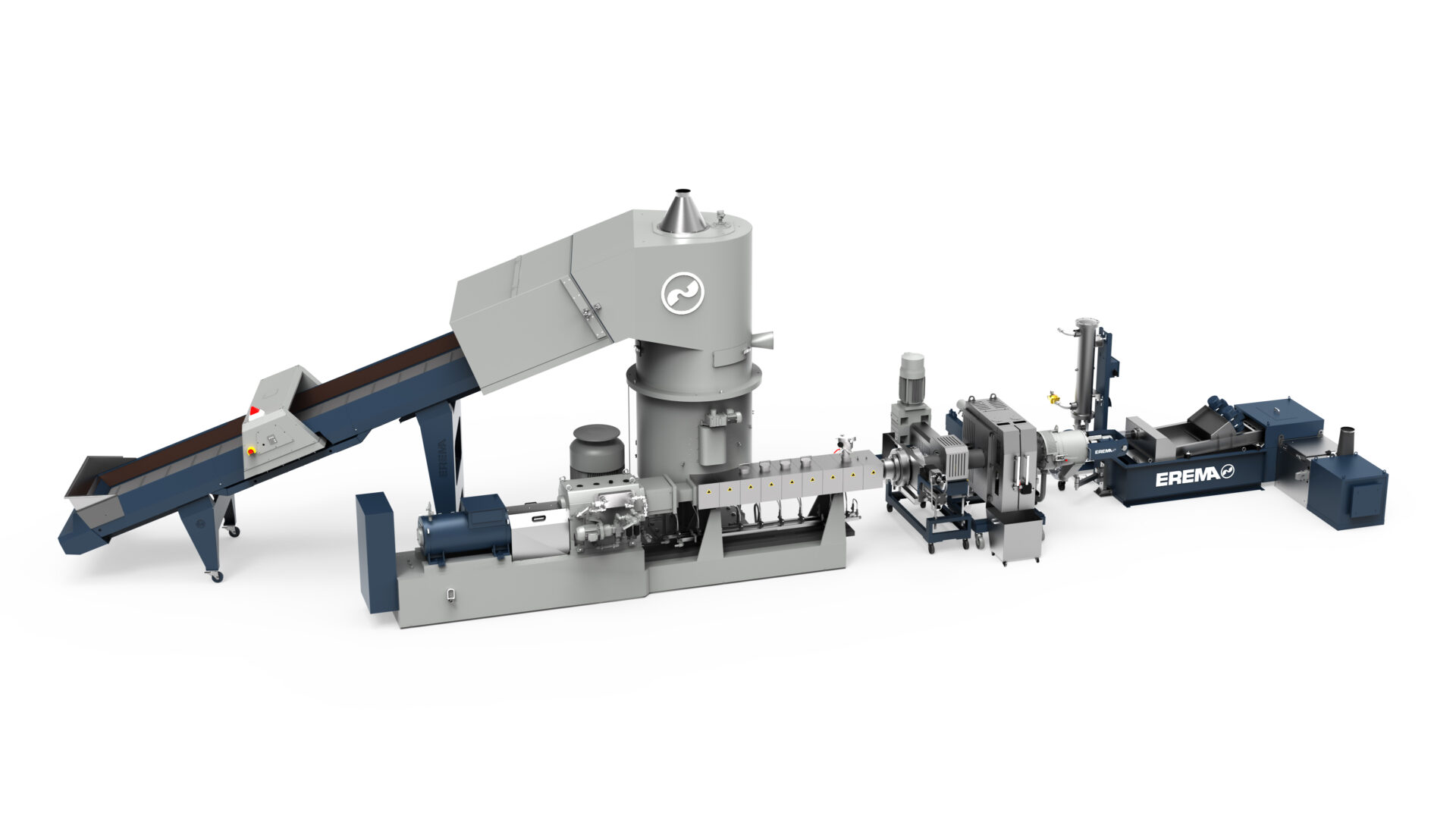 Erema couples twin screw extruder directly to PCU