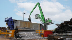 Efficient scrap recycling with electric material handler