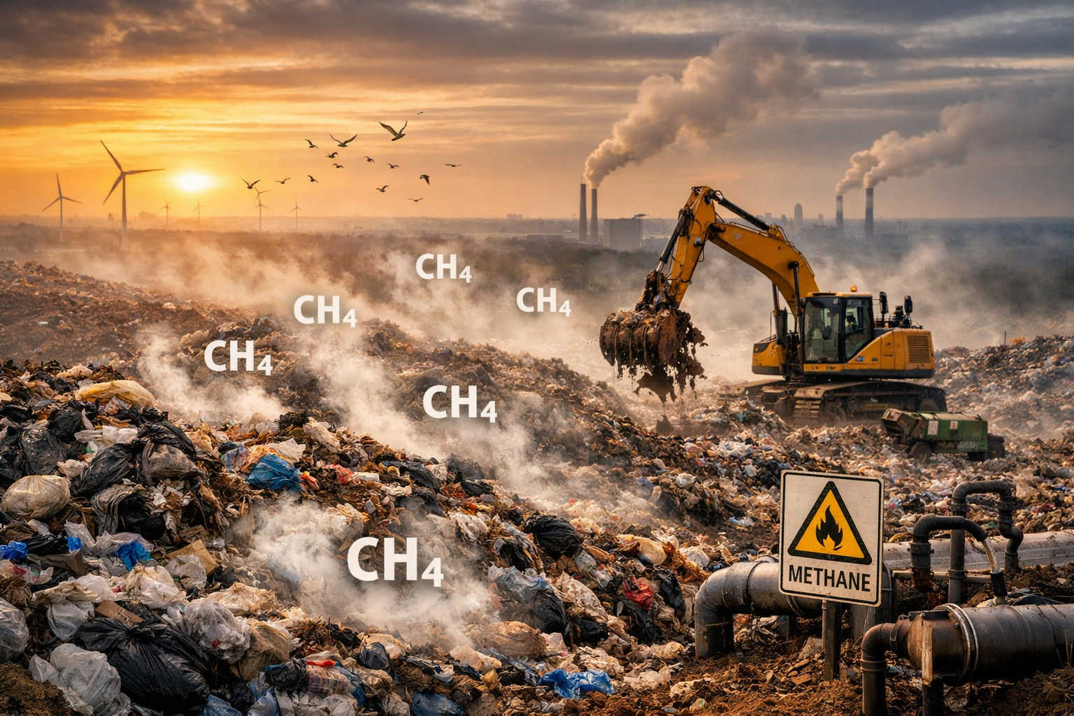 Landfill methane challenges European climate targets