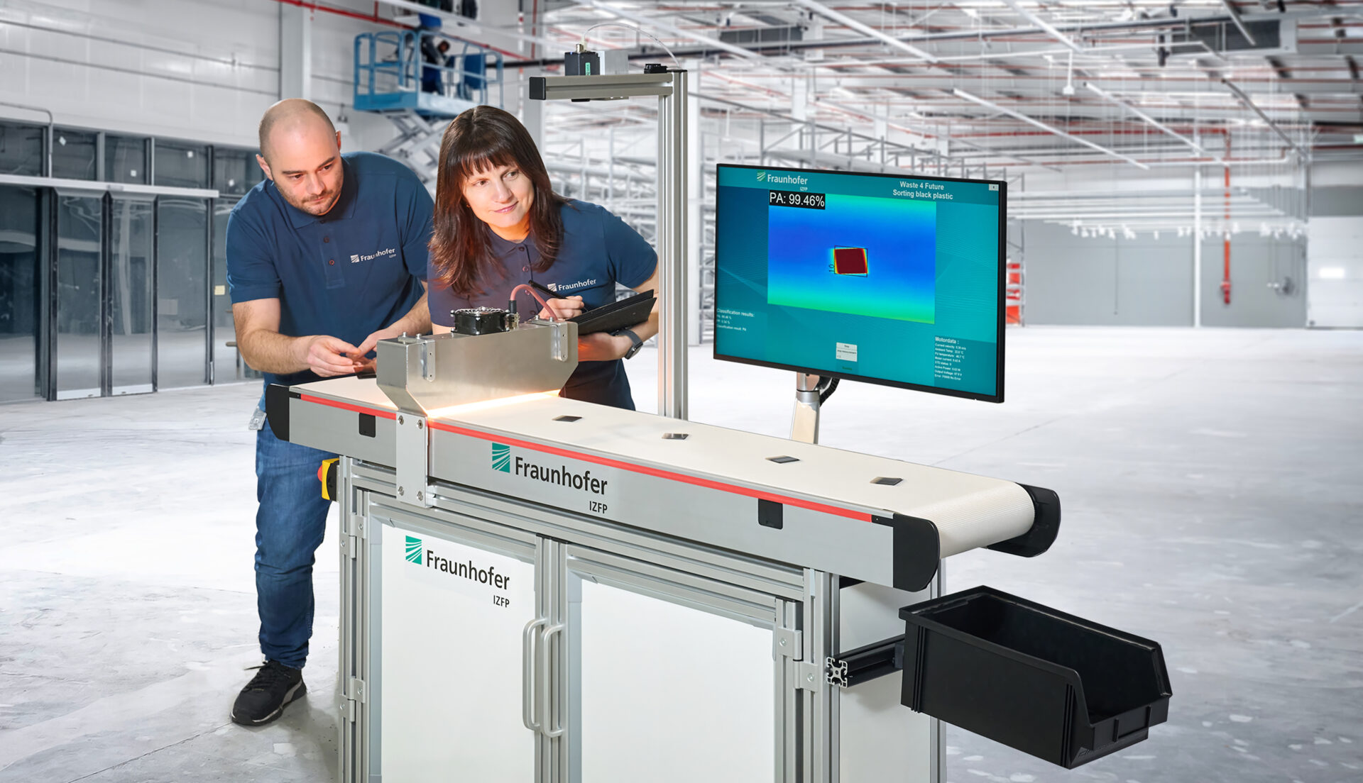 Active thermography enables black plastic sorting