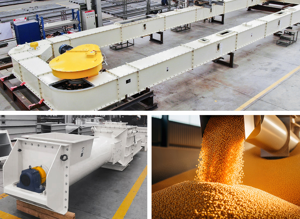 Conveyor systems for oilseed processing